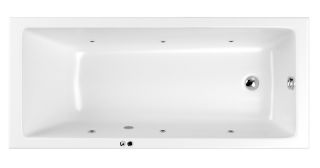 Гидромассажная ванна Whitecross Wave Slim 0111.180080.100.SOFT.CR 180x80см Soft хром